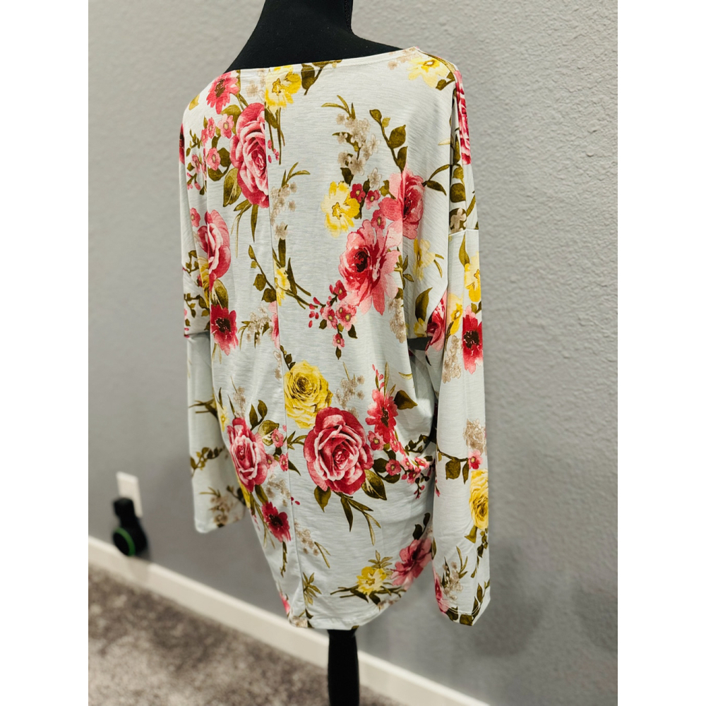 White Birch Vibrant Floral Print Top | NWOT | Sz X-Large - Picture 7 of 11